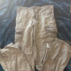 Vintage Women’s Billabong Taupe Utility Pants with Logo Patch